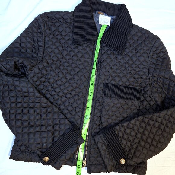 Vintage Daniel Hechter Quilted Black Jacket Made in Canada Size Small - Picture 8 of 10